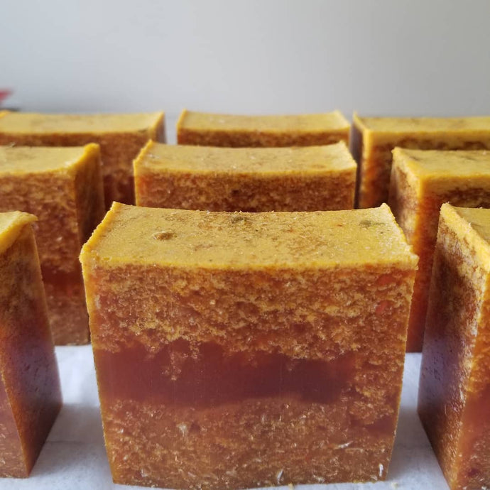 Carrot Honey Oatmeal Turmeric Soap Bar